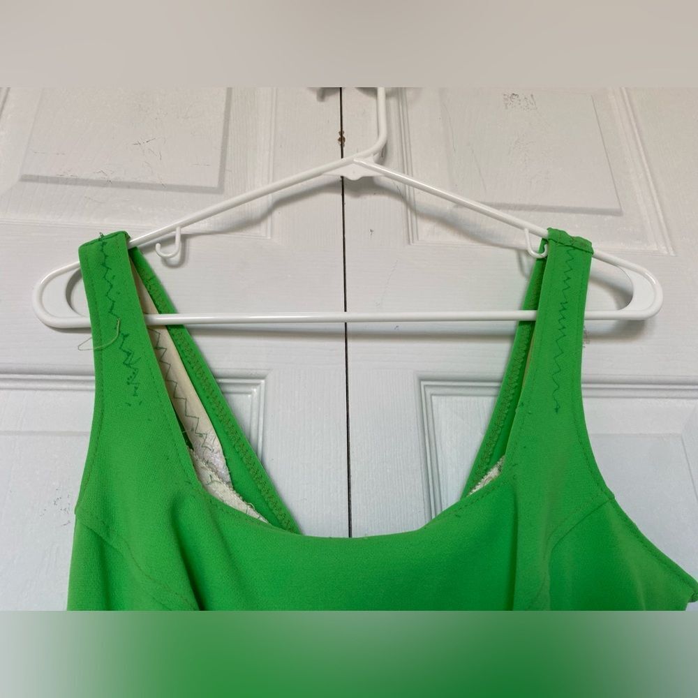 1960s/50s One Piece Lime Green Swimsuit - Picture 3 of 10